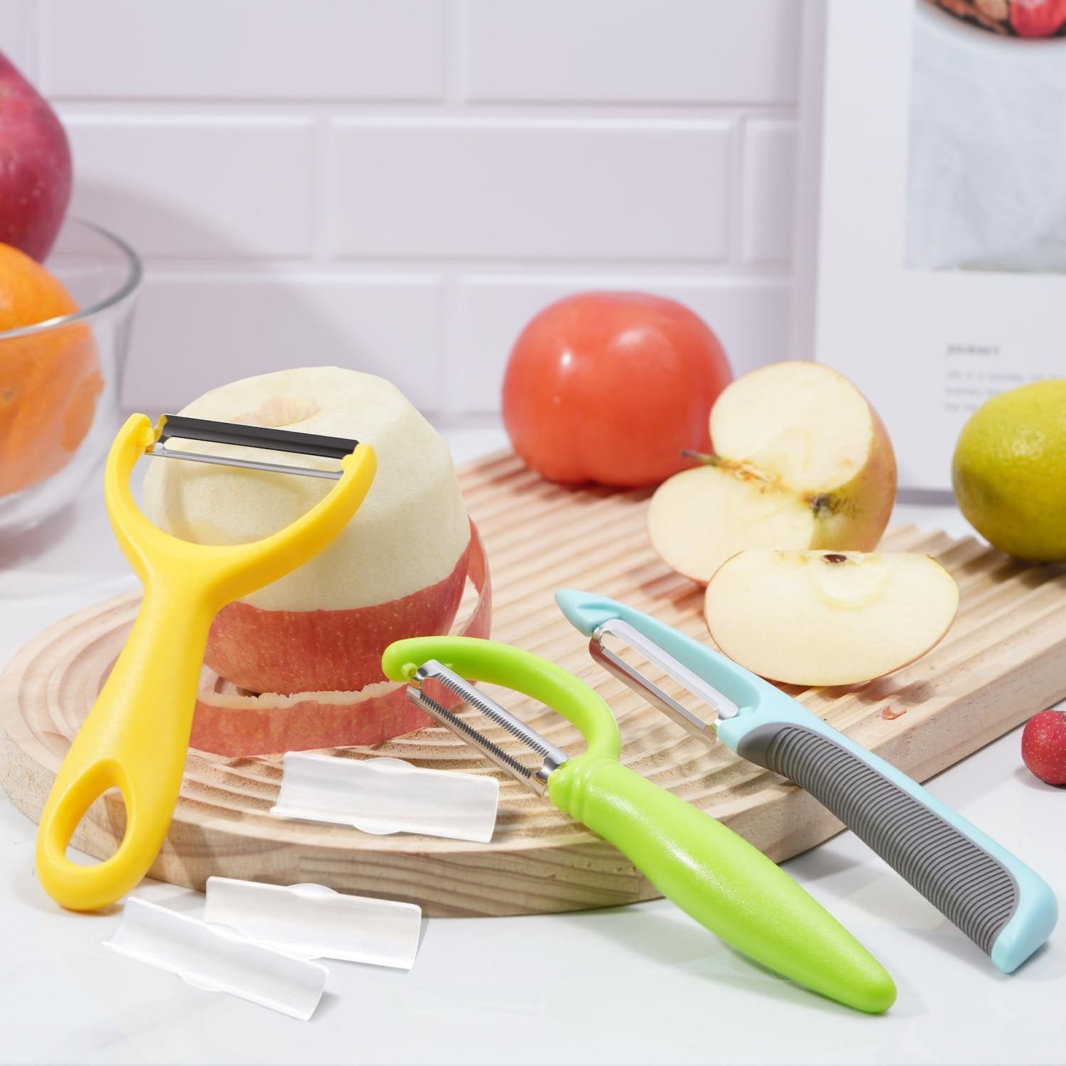 Sopito Vegetable Peeler, 5pcs Stainless Steel Veggie Peeler for Potato Carrot Orange Apple Fruit - Image 6