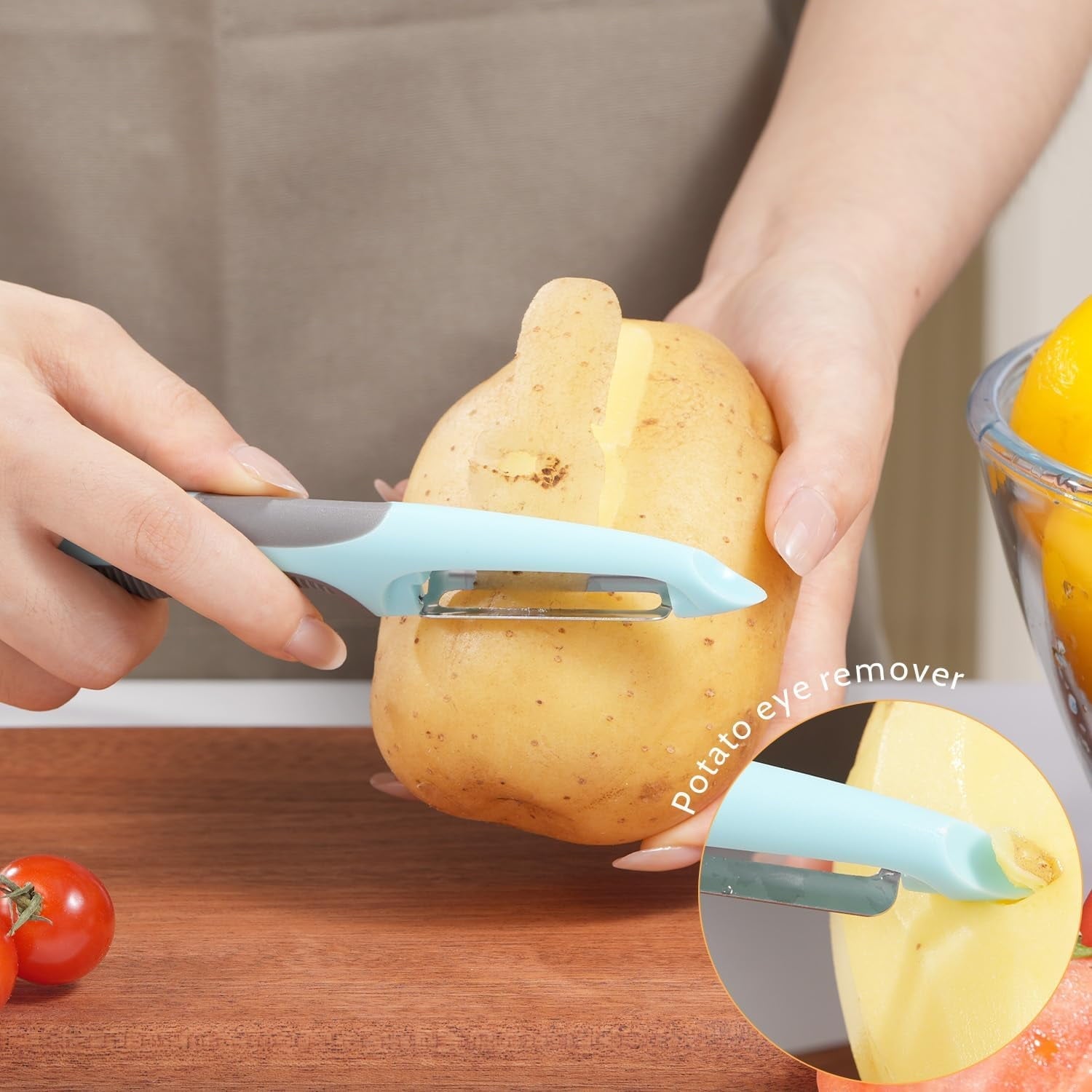 Sopito Vegetable Peeler, 5pcs Stainless Steel Veggie Peeler for Potato Carrot Orange Apple Fruit - Image 2